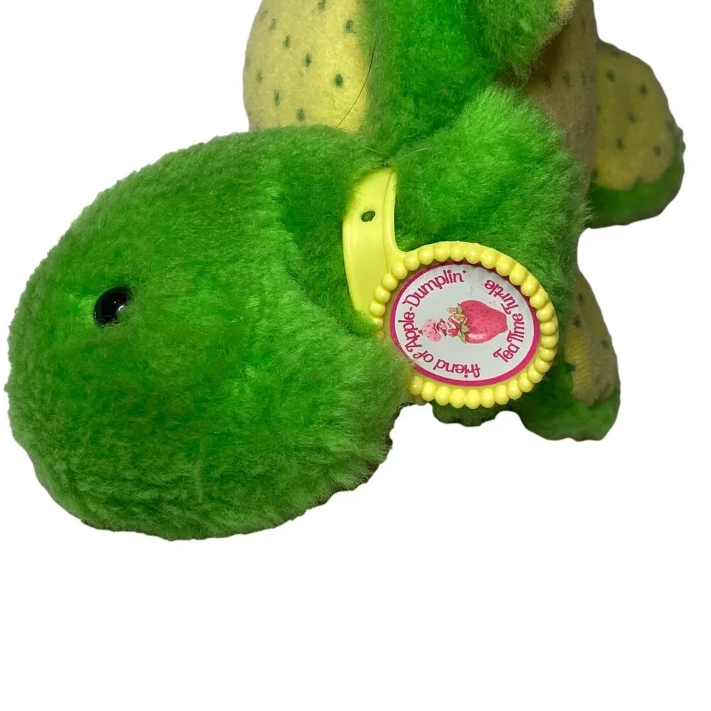 KENNER Green/Yellow Tea Time Turtle‎ Plush Strawberry Shortcake 1981 ~7in